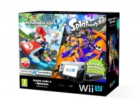 Wii U Premium Pack Black+MK8+Splatoon+NSMBU+NSLU