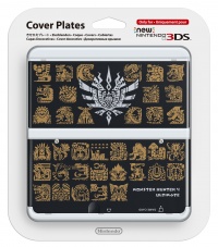 New 3DS Cover Plate - Monster Hunter 4 (Black)