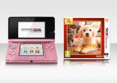 Nintendo 3DS Pink + Nintendogs+Cats-Golden Retr