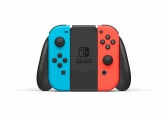 Nintendo Switch console with neon red&blue Joy-Con