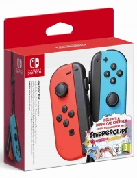 Joy-Con Pair Neon Red/Blue - Snipperclips Bundle