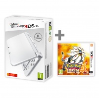 New Nintendo 3DS XL Pearl White + Pokemon Sun