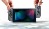 Nintendo Switch console with gray Joy-Con