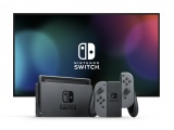 Nintendo Switch console with grey Joy-Con