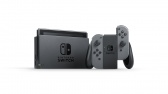 Nintendo Switch console with grey Joy-Con